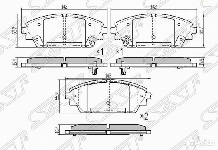 Колодки передние Mazda 3 stbhy13328ZA