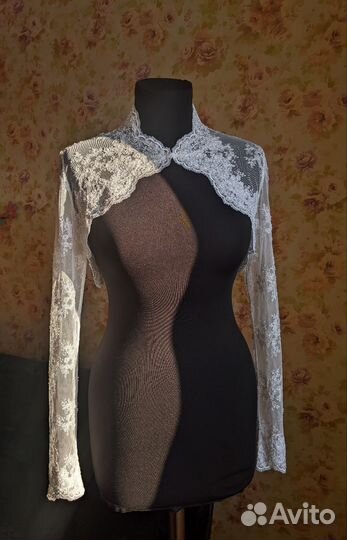 Свадебное болеро кружево 44р