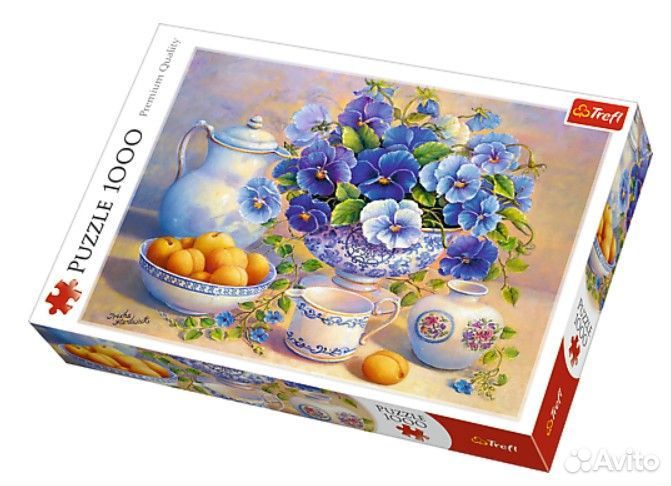 Пазлы 1000 Синий букет, Trefl