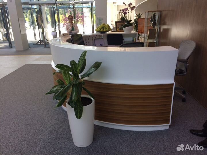 Ресепшн,барная стойка,оснащение офисной мебелью,юв