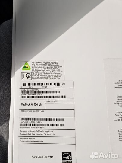 Apple MacBook air 13 2020 m1 8gb 256