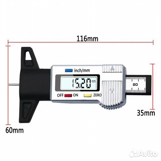 Цифровой измеритель глубины протектора ши
