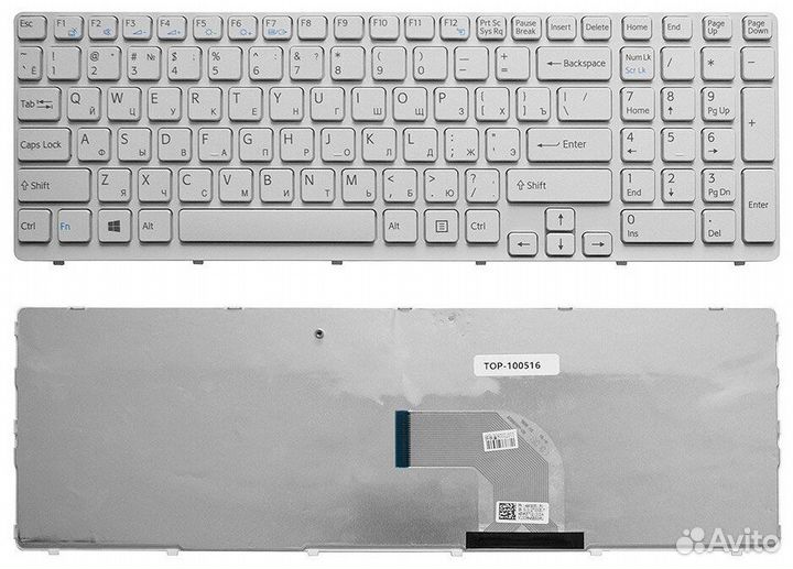Клавиатура Sony Vaio SVE15 Series White