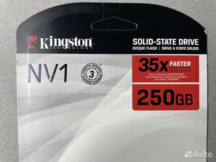 SSD M2 2280 250 GB NVMe Kingston Новый с гарантией
