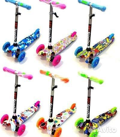 Самокат Mini Scooter принт до 30 кг