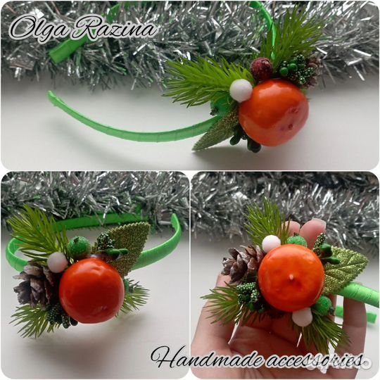 Новогодний ободок Мандаринка