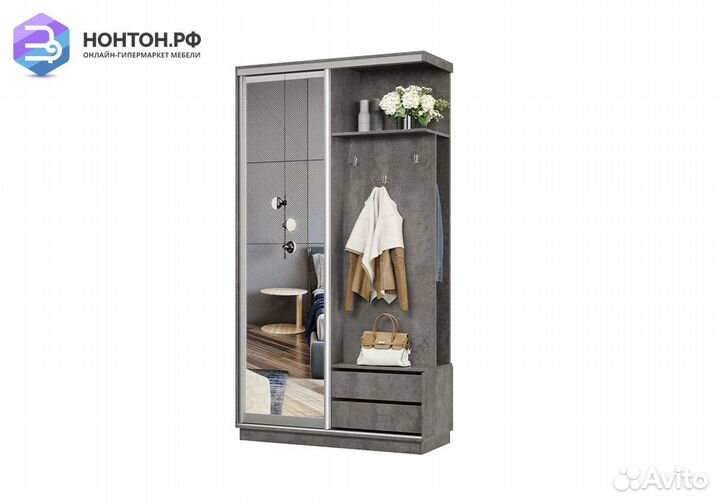 Прихожая-купе Анха бетон