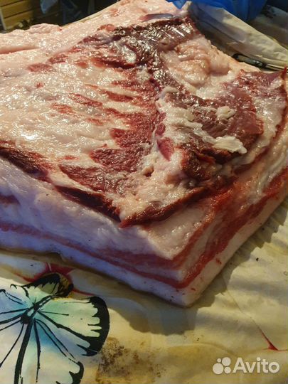 Сало домашнее свежее, соленое