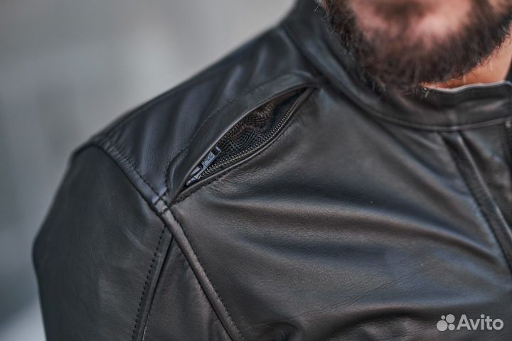 Мотокуртка кожаная Shima Hunter+2.0 черн/коричн