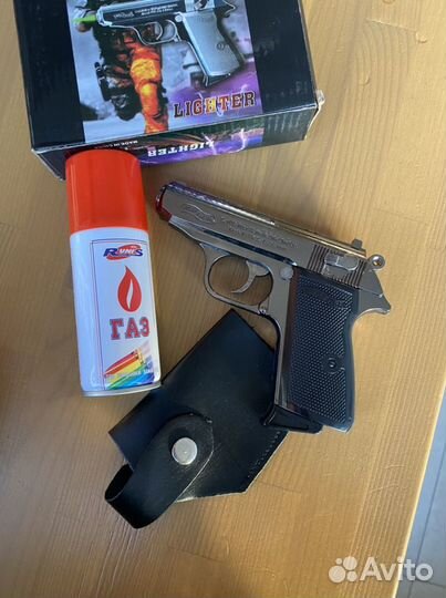 Пистолет зажигалка Вальтер с газовым баллоном