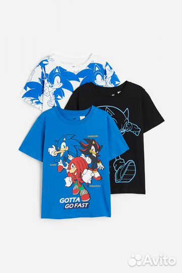 Комплект футболок Sonic(3шт) 110-116 H&M