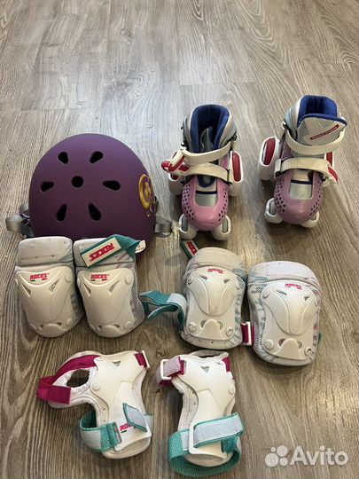 Роликовые коньки детские с защитой