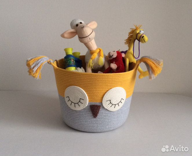 Корзинки детские из хлопкового шнура