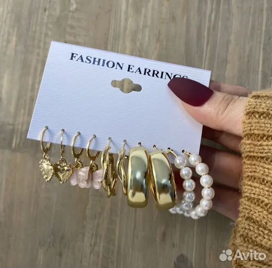 Акриловые серьги-подвески