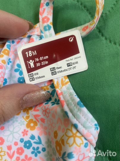 Купальник для девочки, новый, 12-18 мес., декатлон