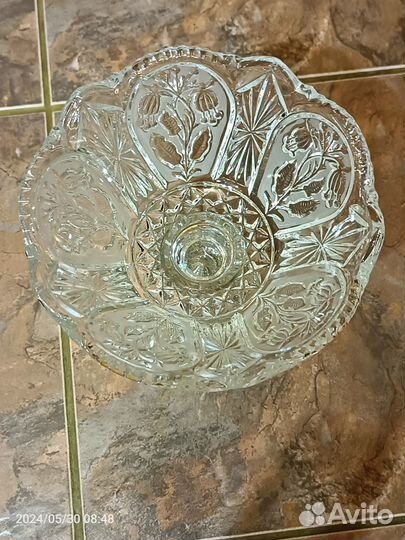 Ваза хрустальная времен СССР