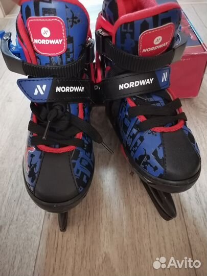 Коньки раздвижные nordway размер 31-36