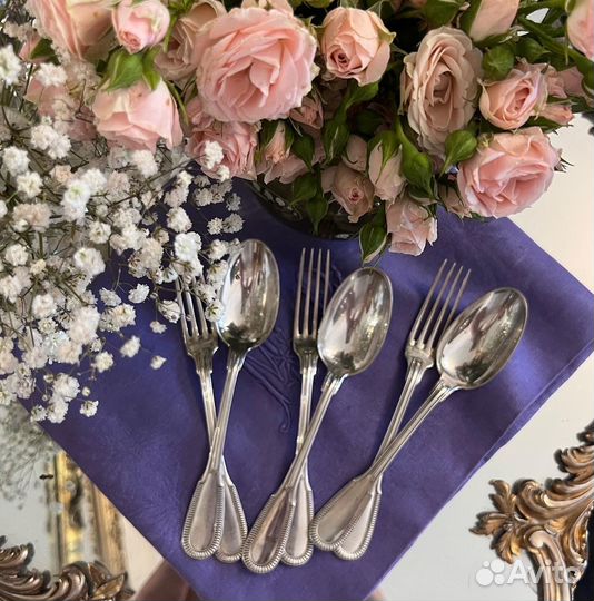 Столовые приборы из серебра