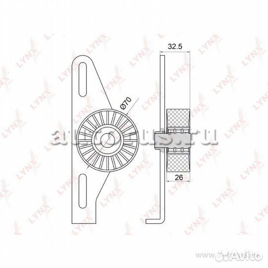 Ролик натяжной приводного ремня renault logan 1.4