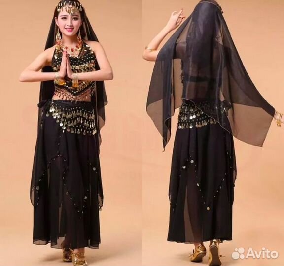 Костюм для восточных танцев черный