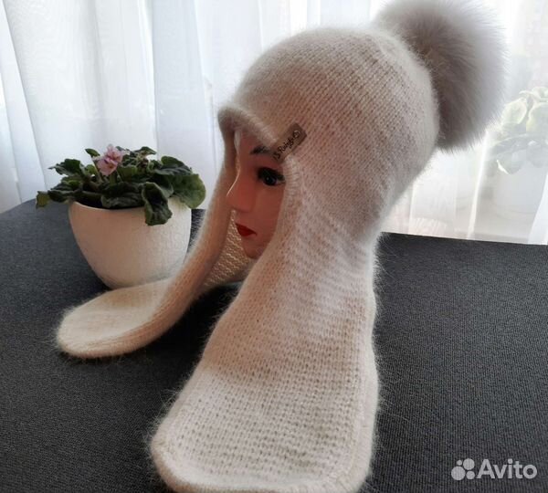 Шапка женская вязаная ручная работа