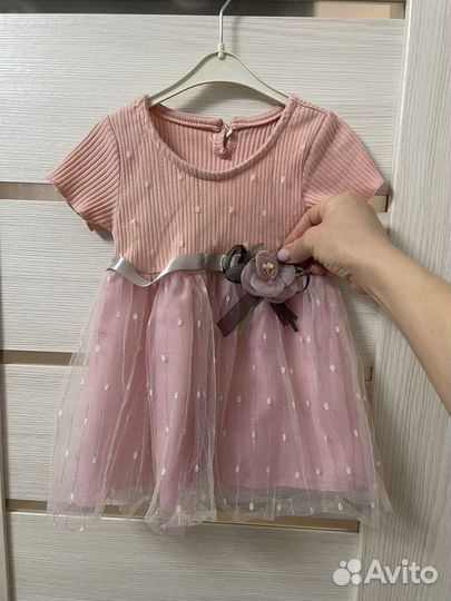 Платье нарядное для девочки 9-12 мес