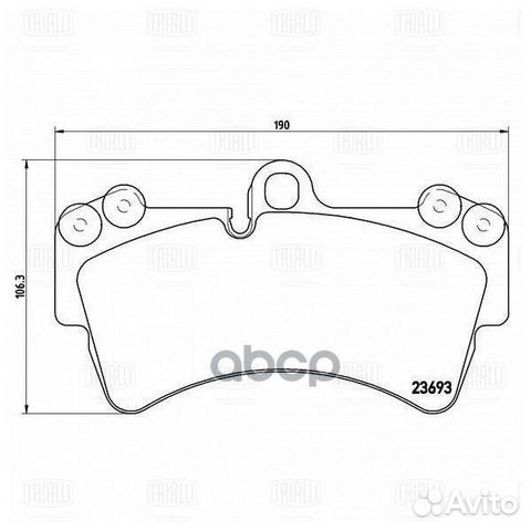 Колодки тормозные дисковые перед PF4381 Tr
