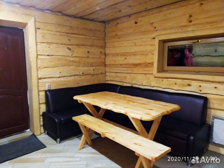 Русская баня на дровах и летняя беседка