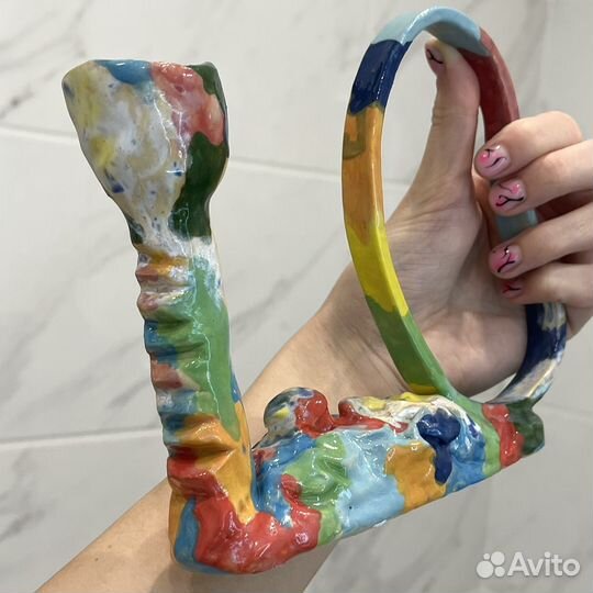 Керамический подсвечник ручной работы