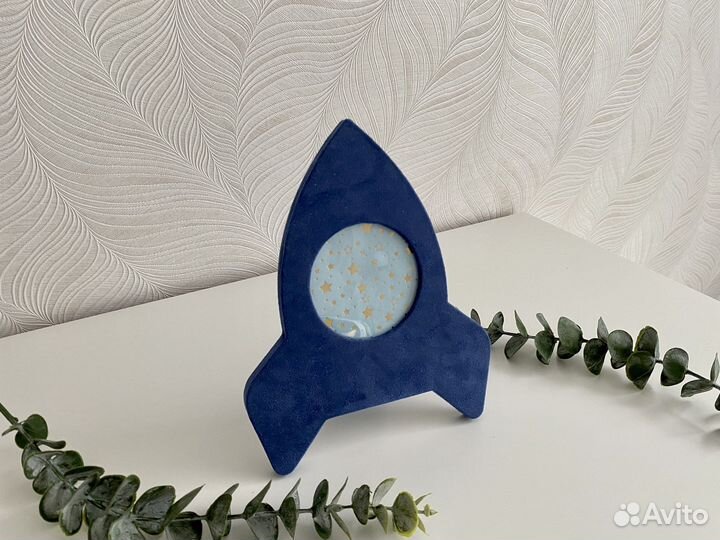 Рамка для фотографии из замши ручной работы