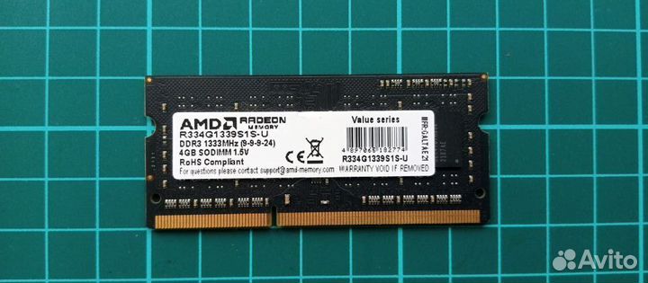 Оперативная память ddr3 4GB sodimm для ноутбука