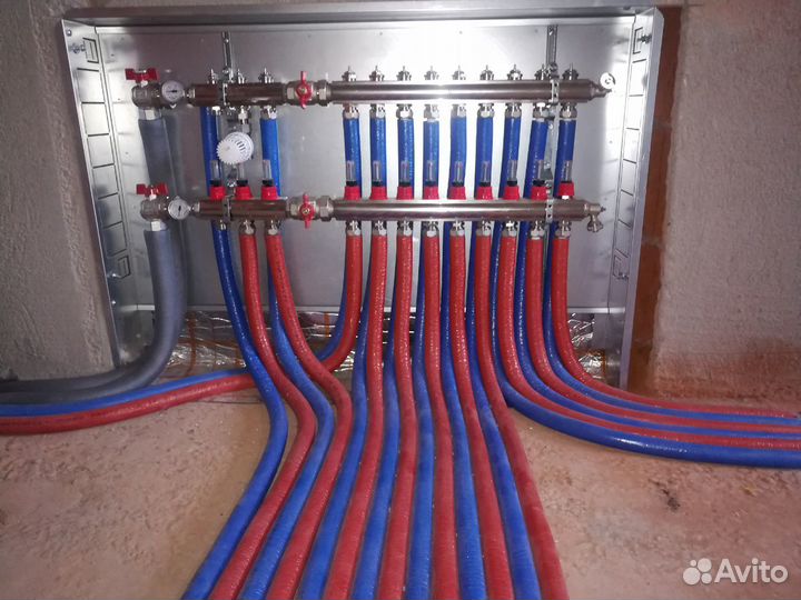 Монтаж отопления, водоснабжения, тёплых полов