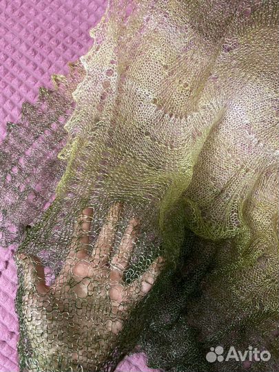 Кружевная шаль, ручная работа