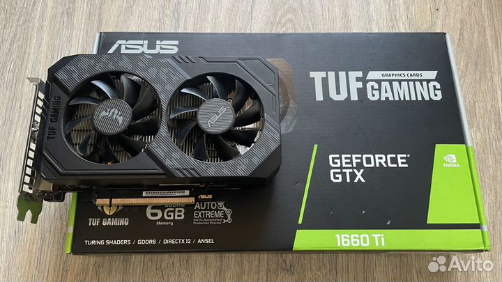 Видеокарта Asus TUF GeForce GTX 1660 Ti 6Gb