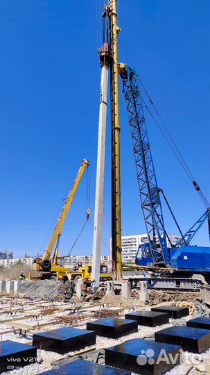 Сваебой Забивка жб свай Погружение свай
