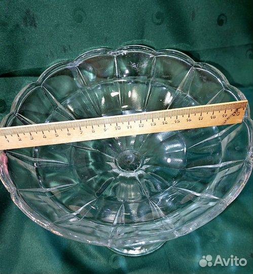 Винтажная ваза для фруктов на ножке времен СССР