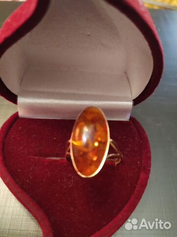 Кольцо с янтарем 18,5р Подвеску с цирконом новую
