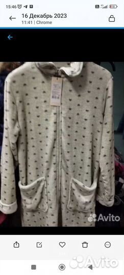 Халат домашний женский vis-a-vis 48 велсофт