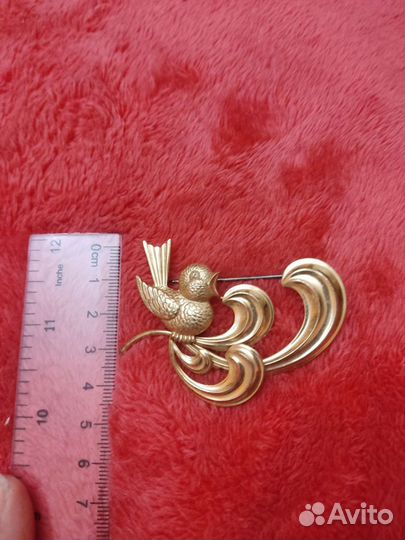 Винтажная брошь серебро