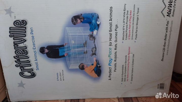 Вольер Midwest на 8 панелей 46 см*74 см, белый