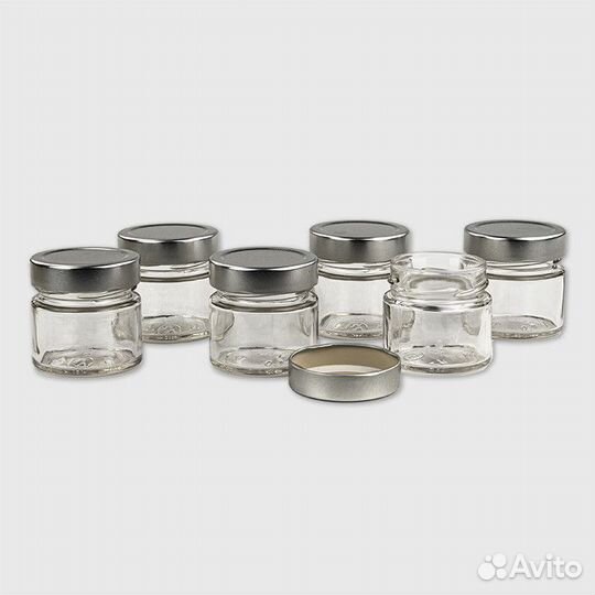 6 шт. Баночка для свечей 100 мл. (D58, прозрачная)