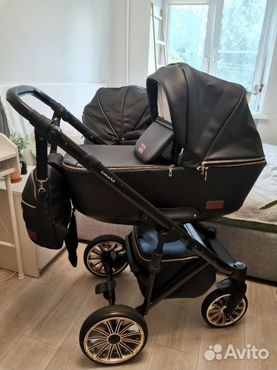 Коляска 3 в 1 Delorean Smart Black