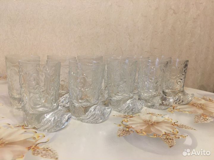 Стопки Сапожок СССР хрусталь