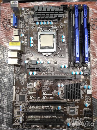 Asrock z77 pro3 + i5 2500K + 2x4Gb DDR3 1866Mhz