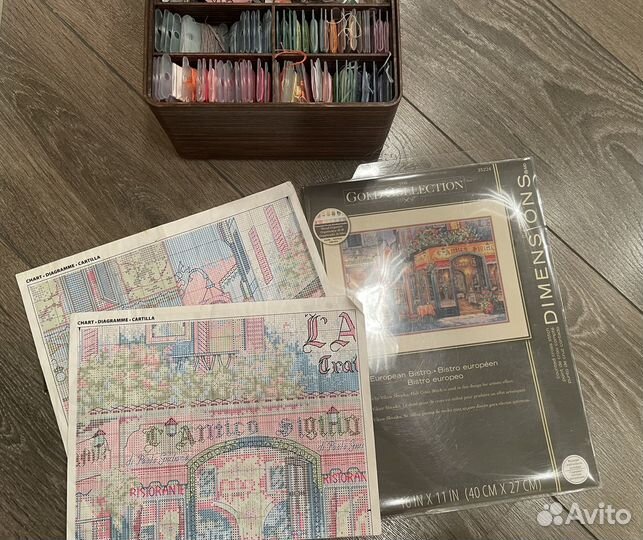 Продам остатки набора для вышивки+схема Русалочек