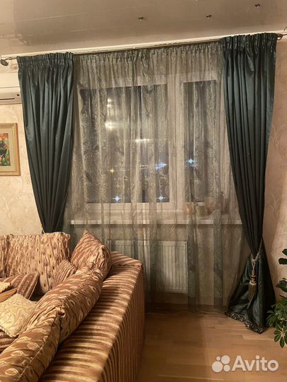 Шторы и тюль комплект на 2 окна