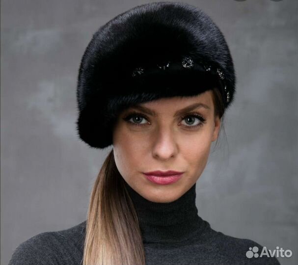 Зимняя кепка- новая шапка из норки, женская