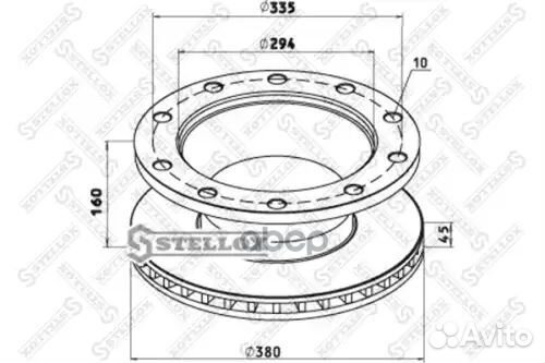 85-00807-SX диск тормозной 377/ x45/159.5