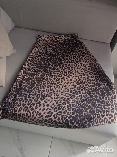 Юбка леопардовая шелк