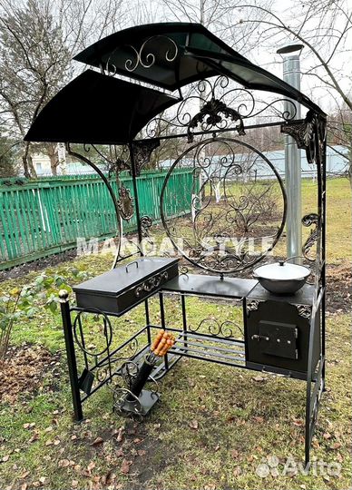 Мангал с крышей